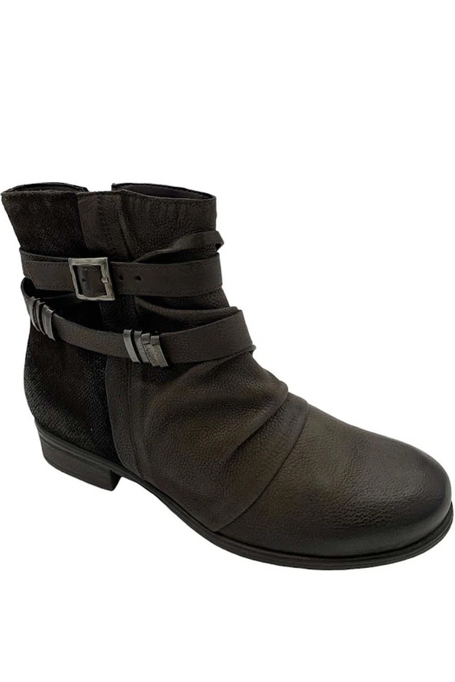 Miz Mooz Leather Ankle Boots Scarborough Ash - Wide